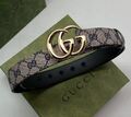 Женский ремень Gucci женский канва темно-серый 198111
