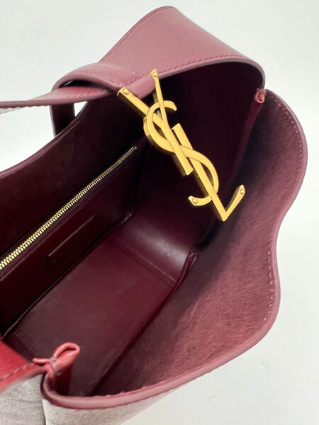 Сумка Saint Laurent женский кожа бордовый 143499-4