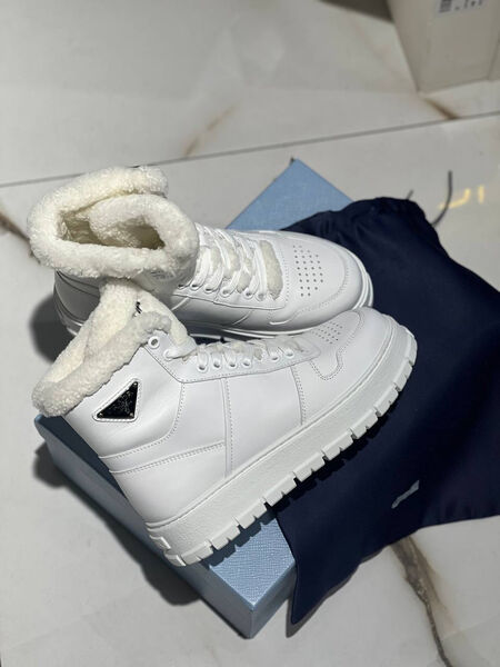 Ботинки Prada женский кожа белый 130242-4