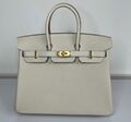 Сумка Hermès Birkin 25 ручная работа женский кожа swift белый 75284
