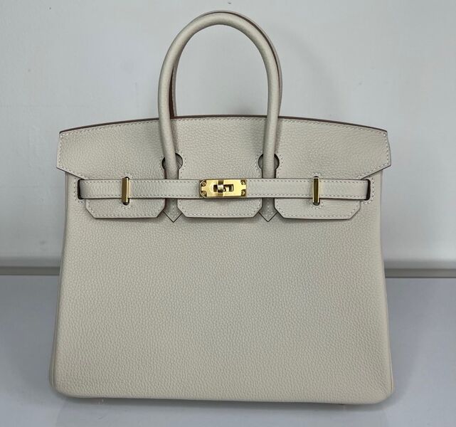 Сумка Hermès Birkin 25 ручная работа женский кожа белый 75284