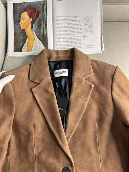 Куртка Saint Laurent женский замша 159401-5