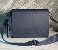 Мужская сумка мессенджер Louis Vuitton мужской кожа синий 169880-1