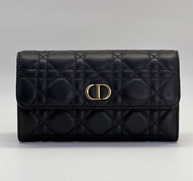 Кошелек Christian Dior женский кожа черный 31763