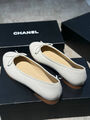 Балетки Chanel женский кожа белый 191326-3