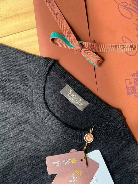 Мужской джемпер Loro Piana мужской вязаная ткань черный 133499-3
