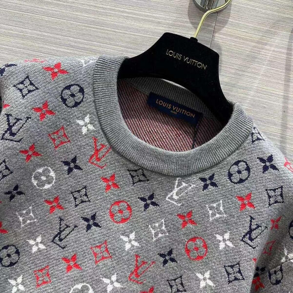 Свитер Louis Vuitton женский вязаная ткань графитовый 124482-2