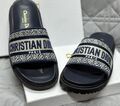 Шлепки Christian Dior женский текстиль черный 111875-1