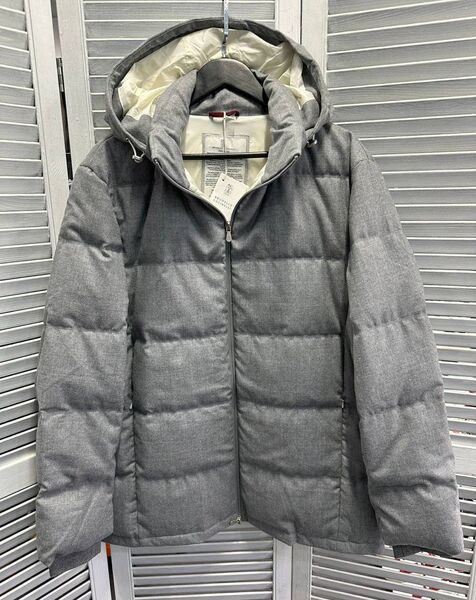 Мужской пуховик Brunello Cucinelli мужской графитовый 170157