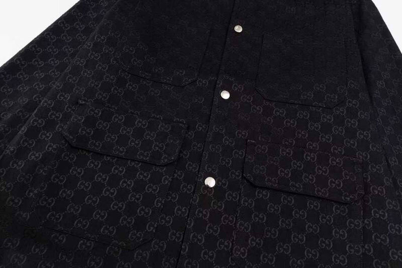 Мужская рубашка Gucci мужской черный 173326-8