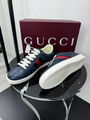Мужские кеды Gucci мужской кожа синий 196030-3