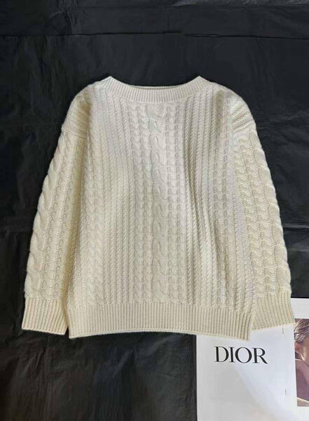 Свитер Christian Dior женский вязаная ткань белый 164992-3