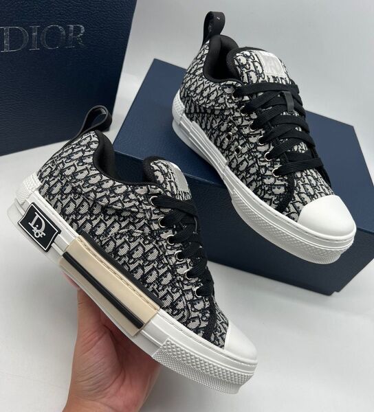 Кеды Christian Dior женский текстиль черный 109578