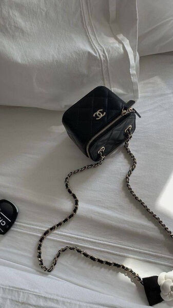 Сумка Chanel женский кожа черный 187010-3