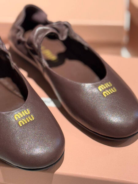 Балетки Miu Miu женский кожа 173729-2