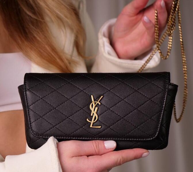 Сумка Saint Laurent женский кожа черный 174314