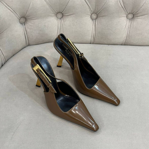 Туфли Saint Laurent женский кожа 133987-2