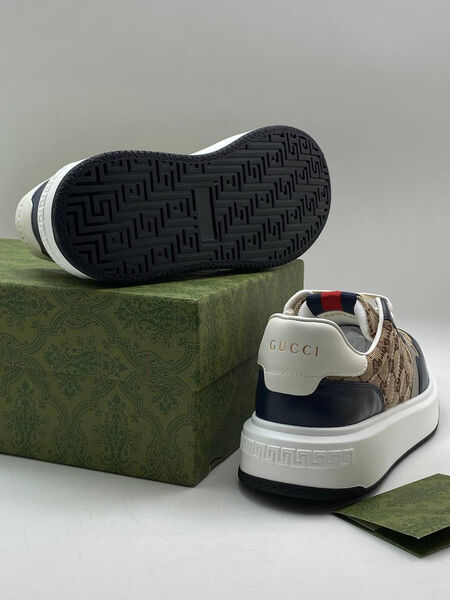 Мужские кеды Gucci мужской текстиль 158091-3