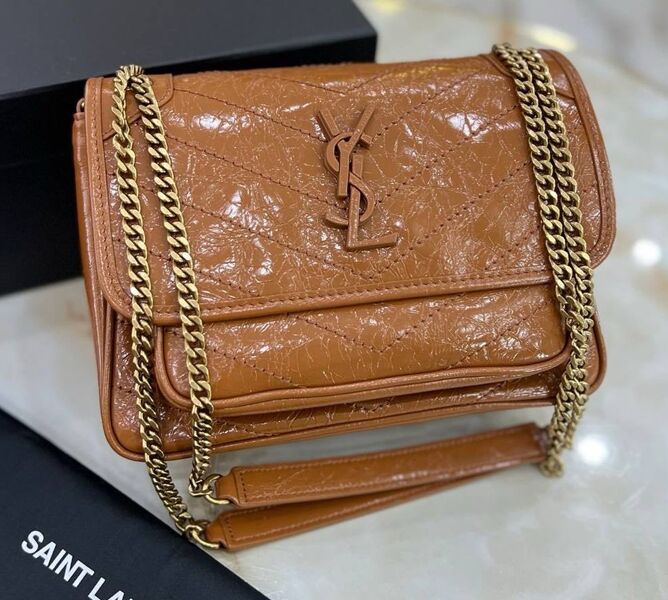 Сумка Saint Laurent Niki Small женский кожа бежевый 160384