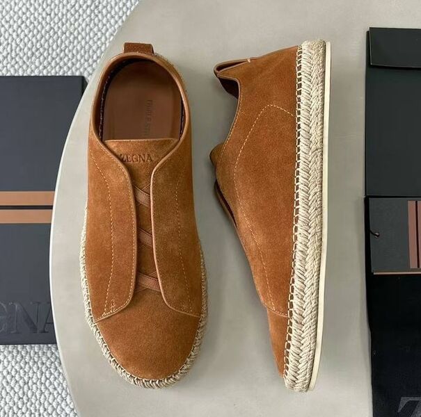 Мужские кеды Zegna мужской замша бежевый 185788