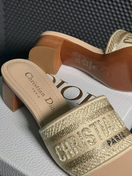 Сандалии Christian Dior Dway женский хлопок бежевый 66397-2
