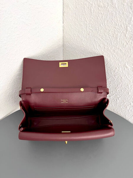 Сумка Balenciaga Bel Air женский кожа бордовый 180856-7