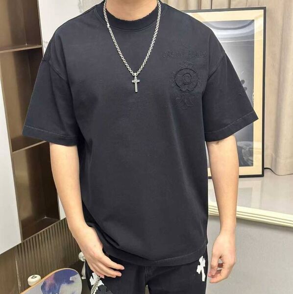 Мужская футболка Chrome Hearts мужской черный 173316