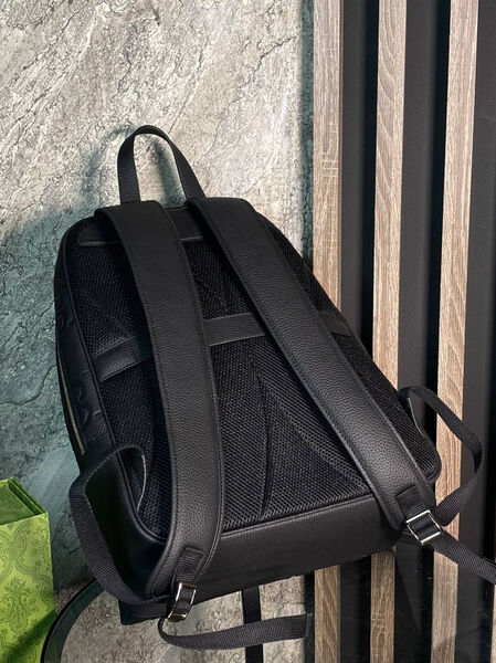 Мужской рюкзак Gucci мужской кожа черный 143072-12