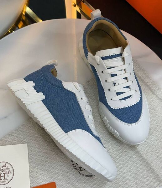 Кроссовки Hermès женский джинса синий 184751