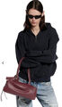 Сумка Balenciaga Carrie женский кожа бордовый 186350-2