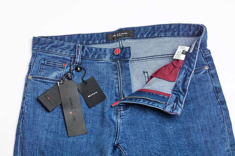Мужские джинсы Kiton мужской джинса бирюзовый 162585