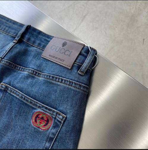 Мужские джинсы Gucci мужской джинса синий 143352-5