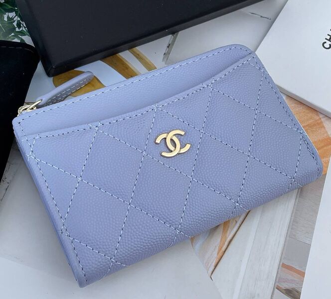 Визитница Chanel женский кожа фиолетовый 188468