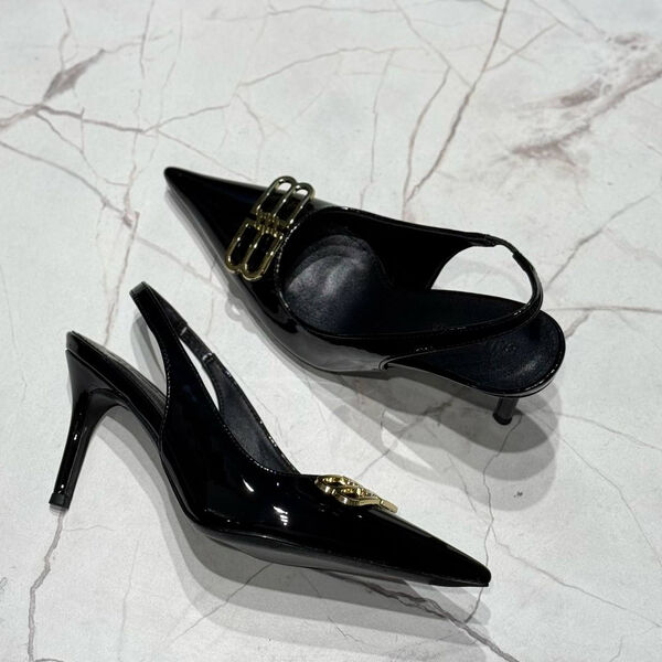 Туфли Balenciaga женский кожа черный 180472-3
