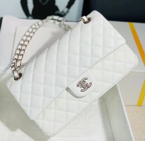 Сумка Chanel 2.55 женский кожа белый 109865