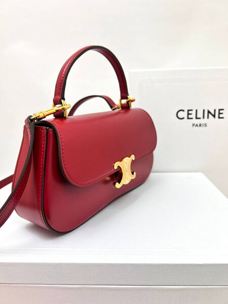 Сумка Celine женский кожа бордовый 169259-2