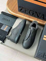 Мужские кеды Zegna мужской кожа графитовый 170247-3