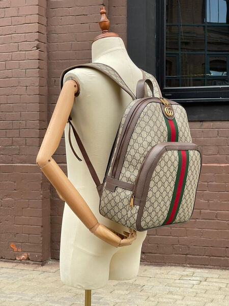 Мужской рюкзак Gucci мужской канва графитовый 122017-2