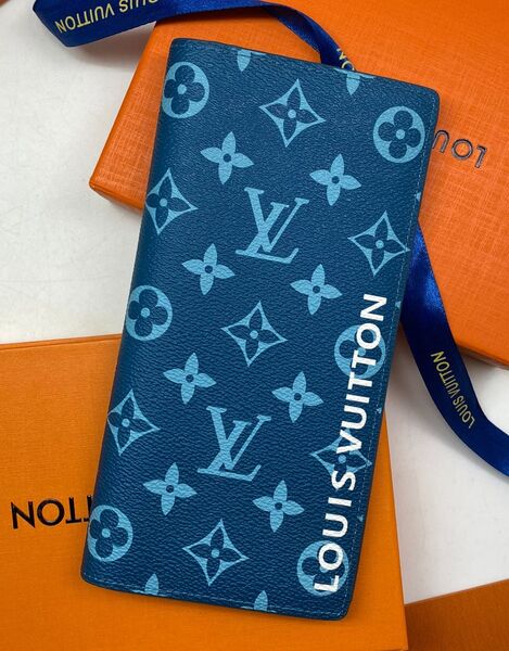 Мужской портмоне Louis Vuitton мужской кожа синий 200948