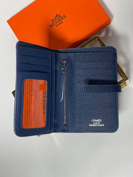 Мужской портмоне Hermès мужской кожа синий 153056-3