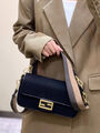 Сумка Fendi Baguette женский текстиль черный 142098-2