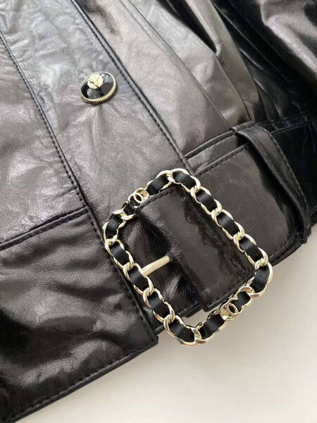 Куртка Chanel женский кожа черный 157404-4