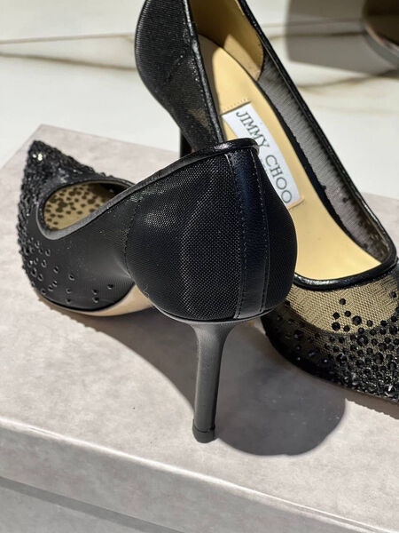 Туфли Jimmy Choo женский текстиль черный 98975-3