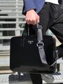 Мужской портфель Prada мужской кожа черный 77853-4