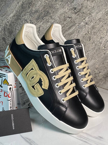 Мужские кеды Dolce & Gabbana мужской кожа черный 163487-2