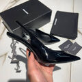 Туфли Saint Laurent женский кожа черный 101585-3