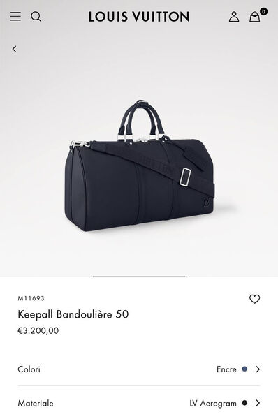 Дорожная сумка Louis Vuitton мужской кожа синий 169296-11