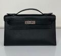 Сумка Hermèskelly 20 Pochette женский кожа черный 138053-1