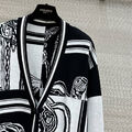 Кардиган Hermès женский вязаная ткань черный 155839-5