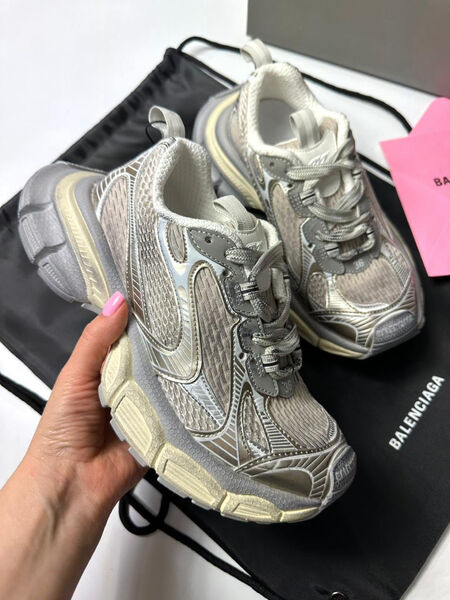 Кроссовки Balenciaga женский кожа графитовый 112077-2
